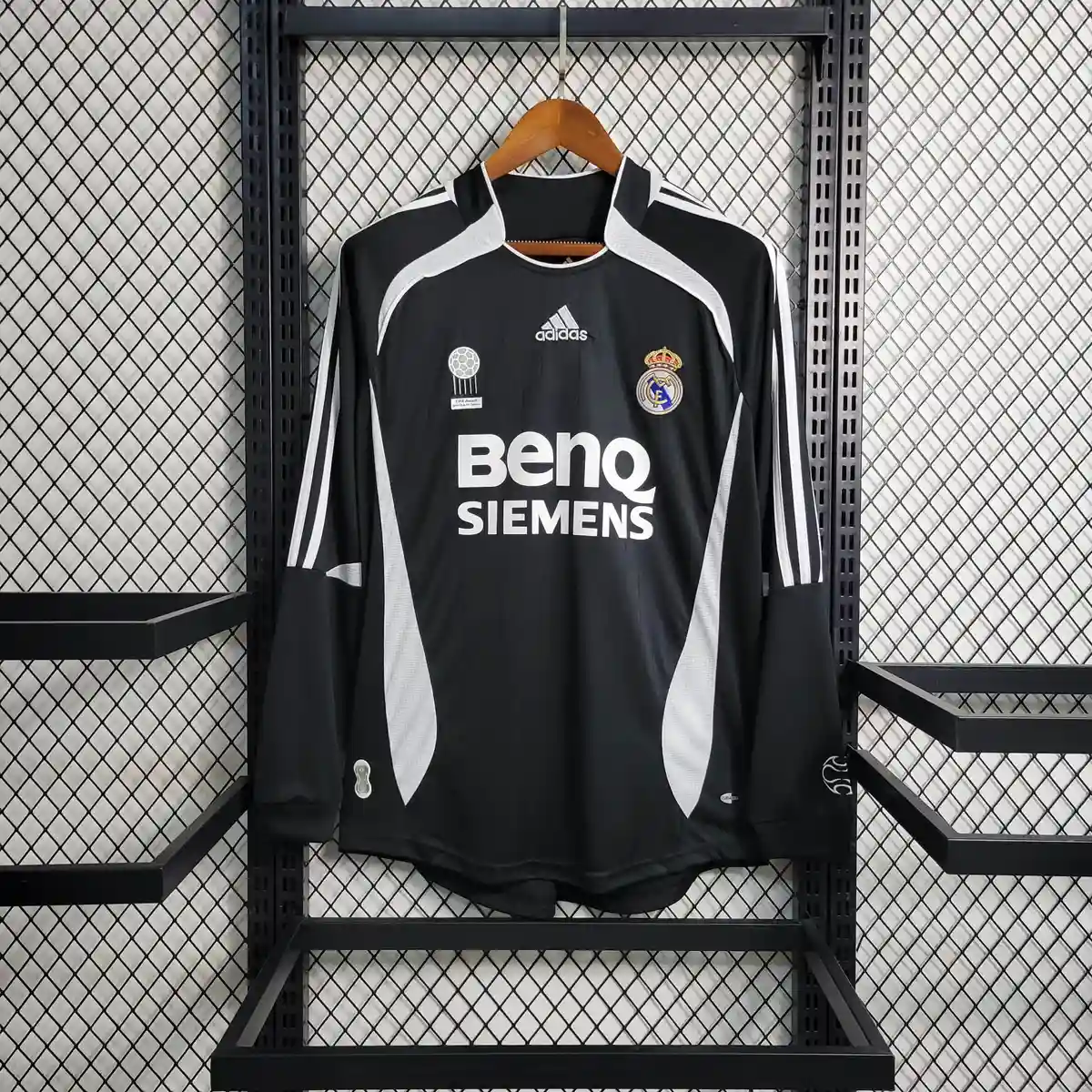2006 2007 retro long sleeve real madrid away football shirt 1