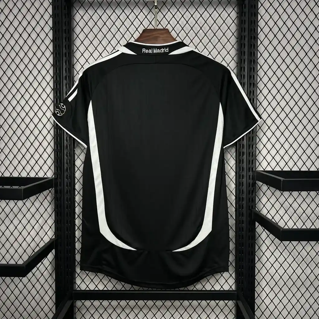 2006 2007 retro real madrid away football shirt black 2