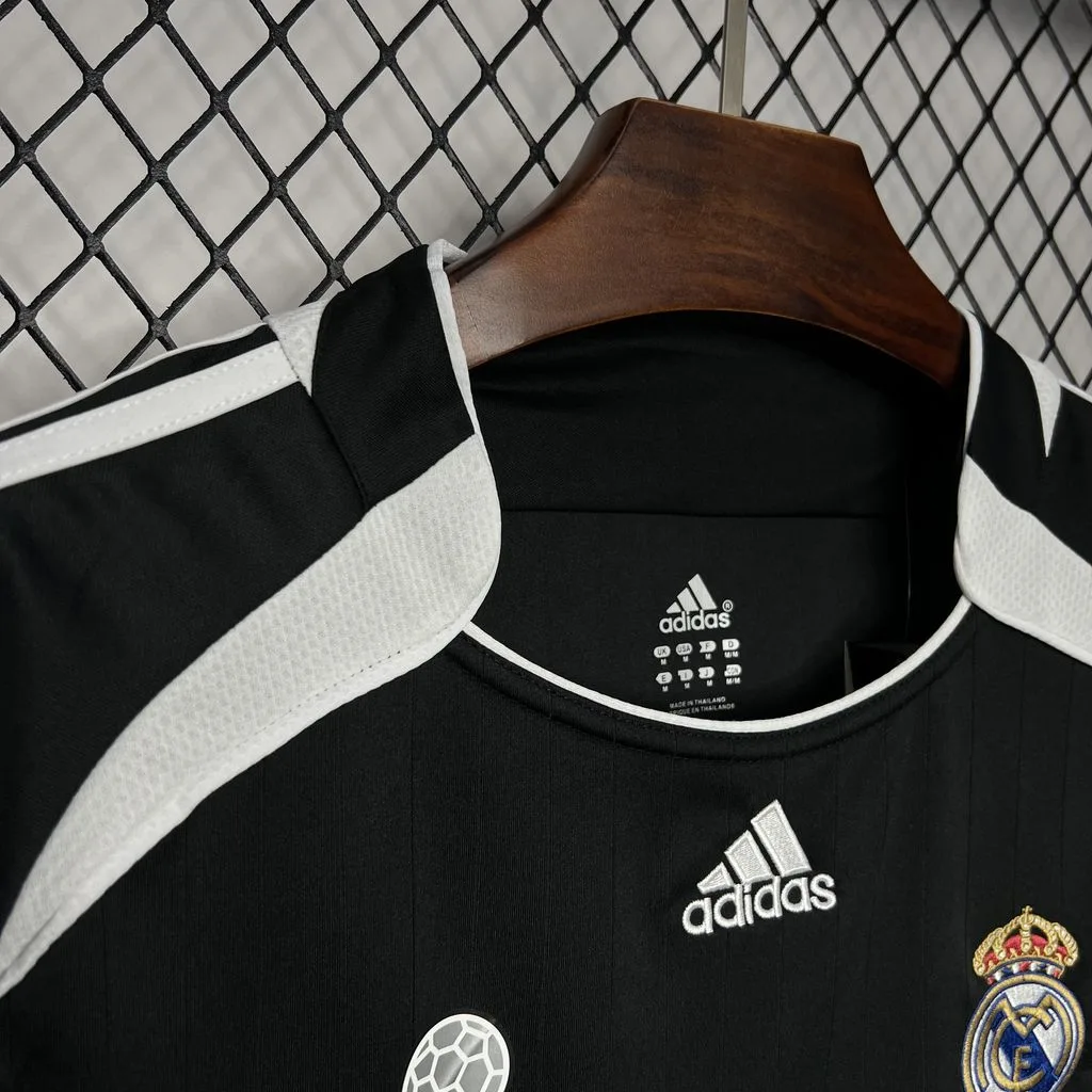 2006 2007 retro real madrid away football shirt black 4