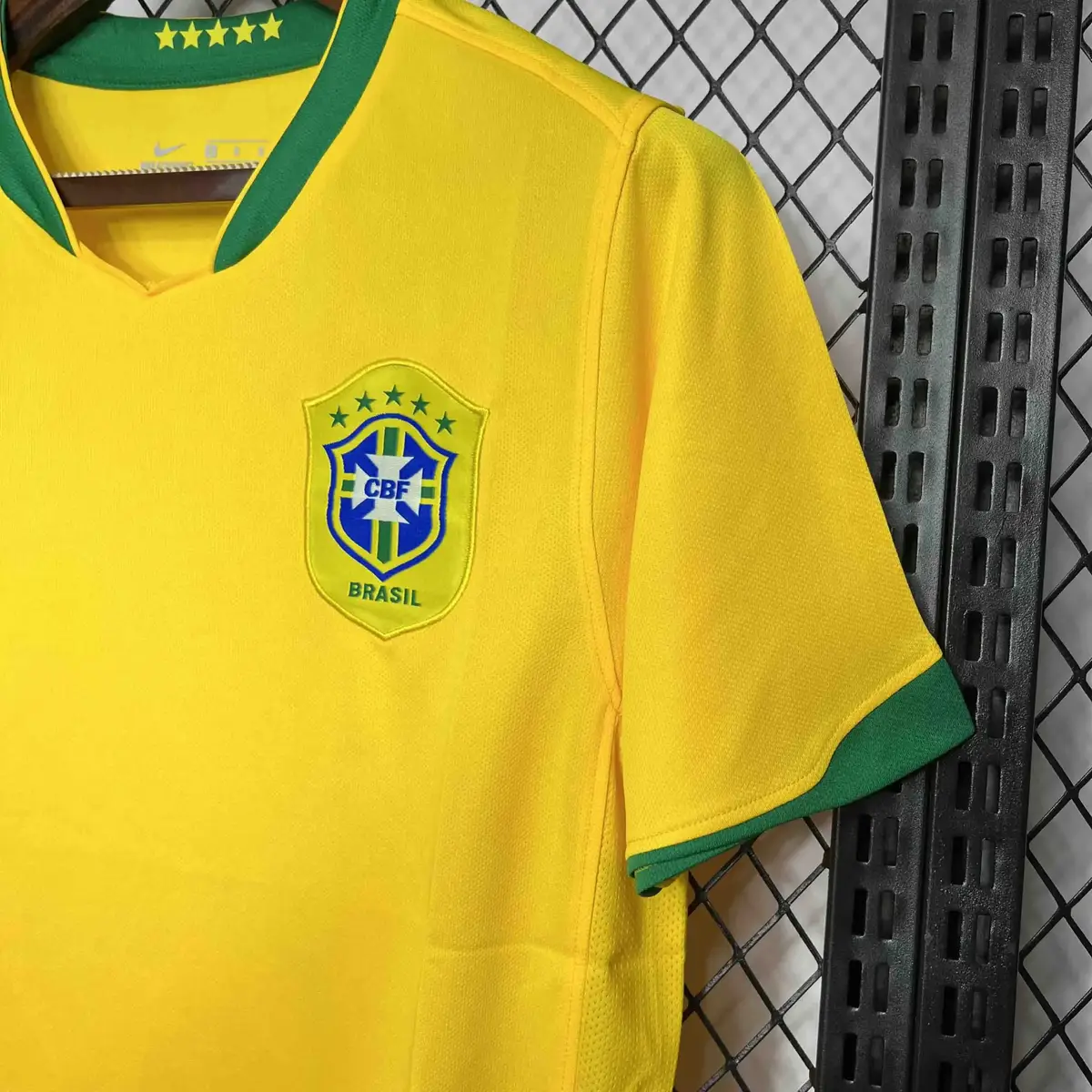 2006 retro brazil home soccer jersey 4