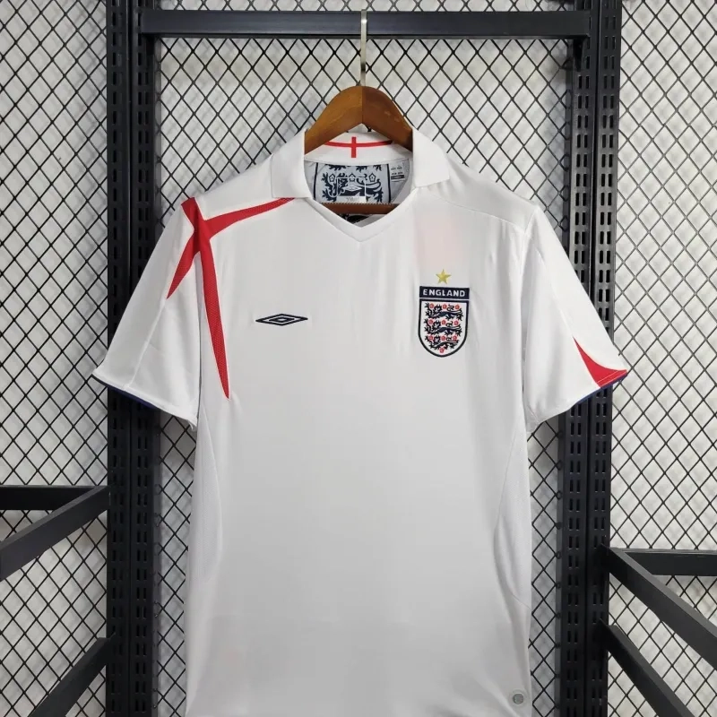 2006 retro england home football shirt 3