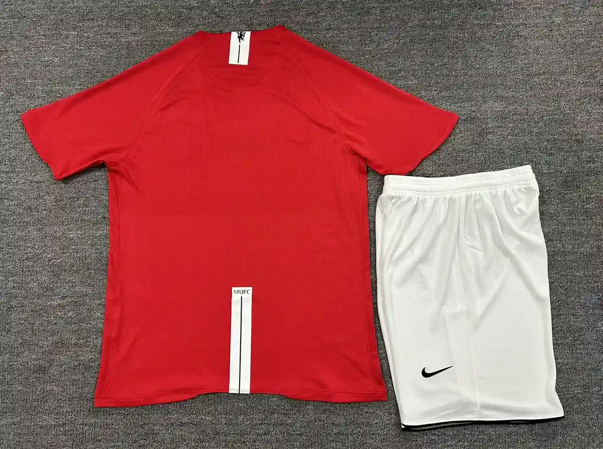 2007 2008 retro adult set manchester united home football shirt 2
