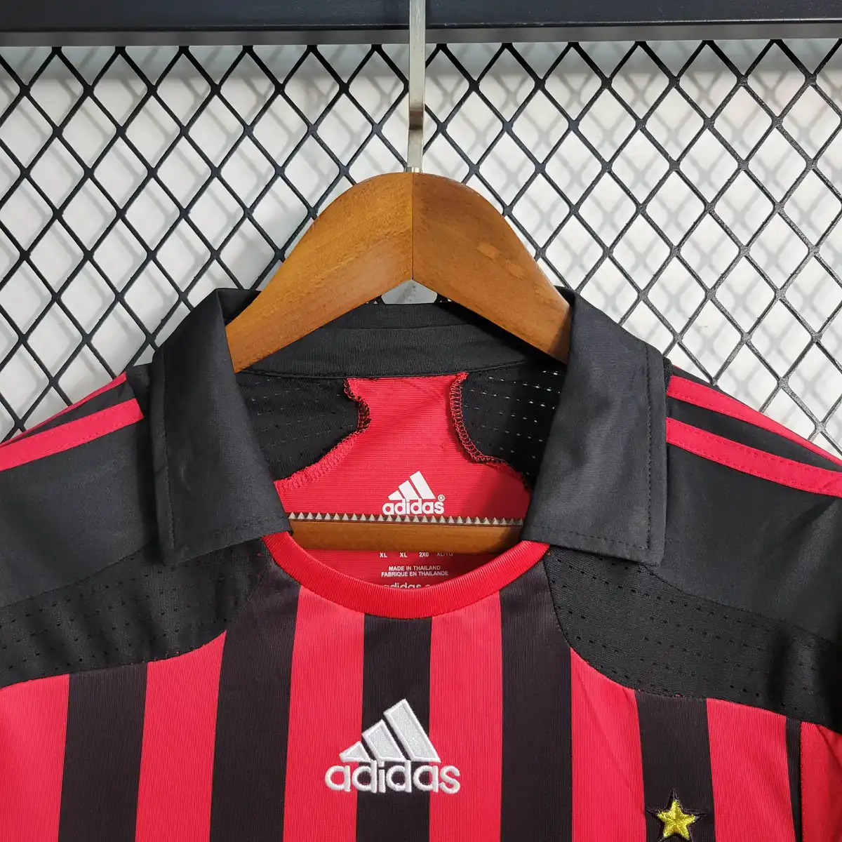 2007 2008 retro long sleeve ac milan home football shirt 9