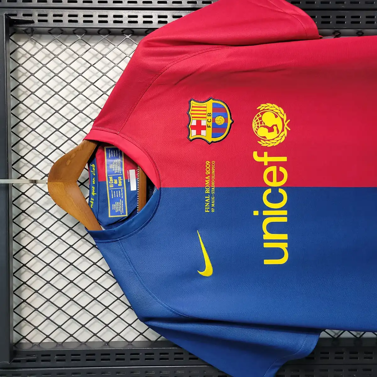 2008 2009 retro barcelona football shirt home champions league 3
