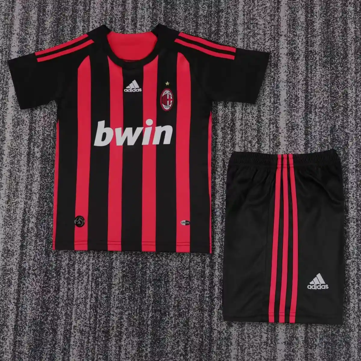 2008 2009 retro kids ac milan home football shirt 1