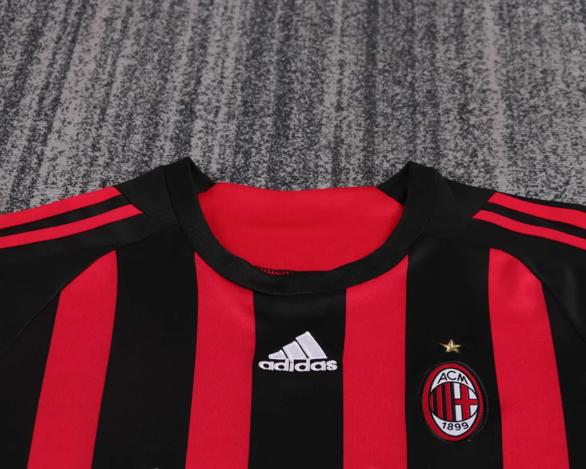2008 2009 retro kids ac milan home football shirt 3