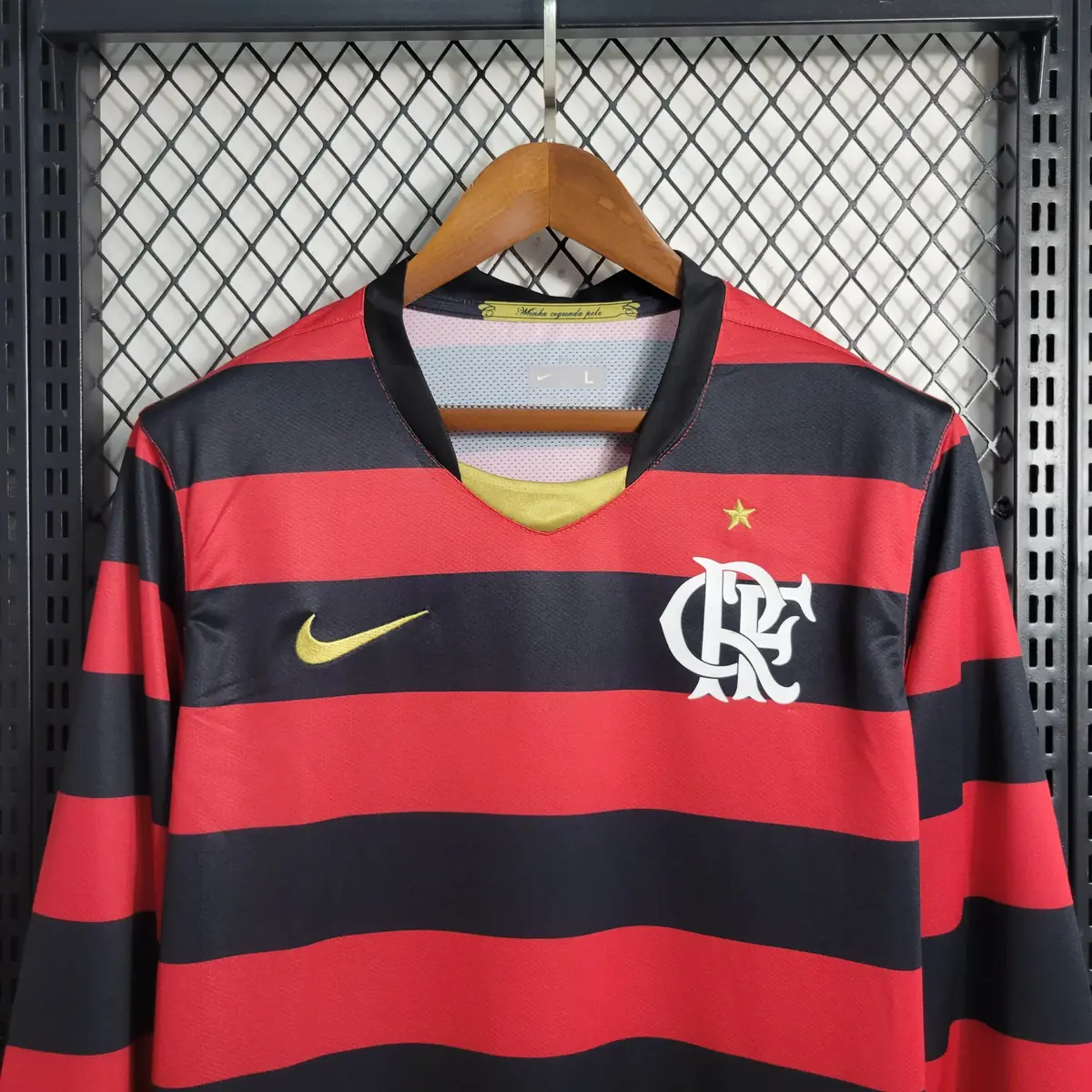 2008 2009 retro long sleeve flamengo home football shirt 3