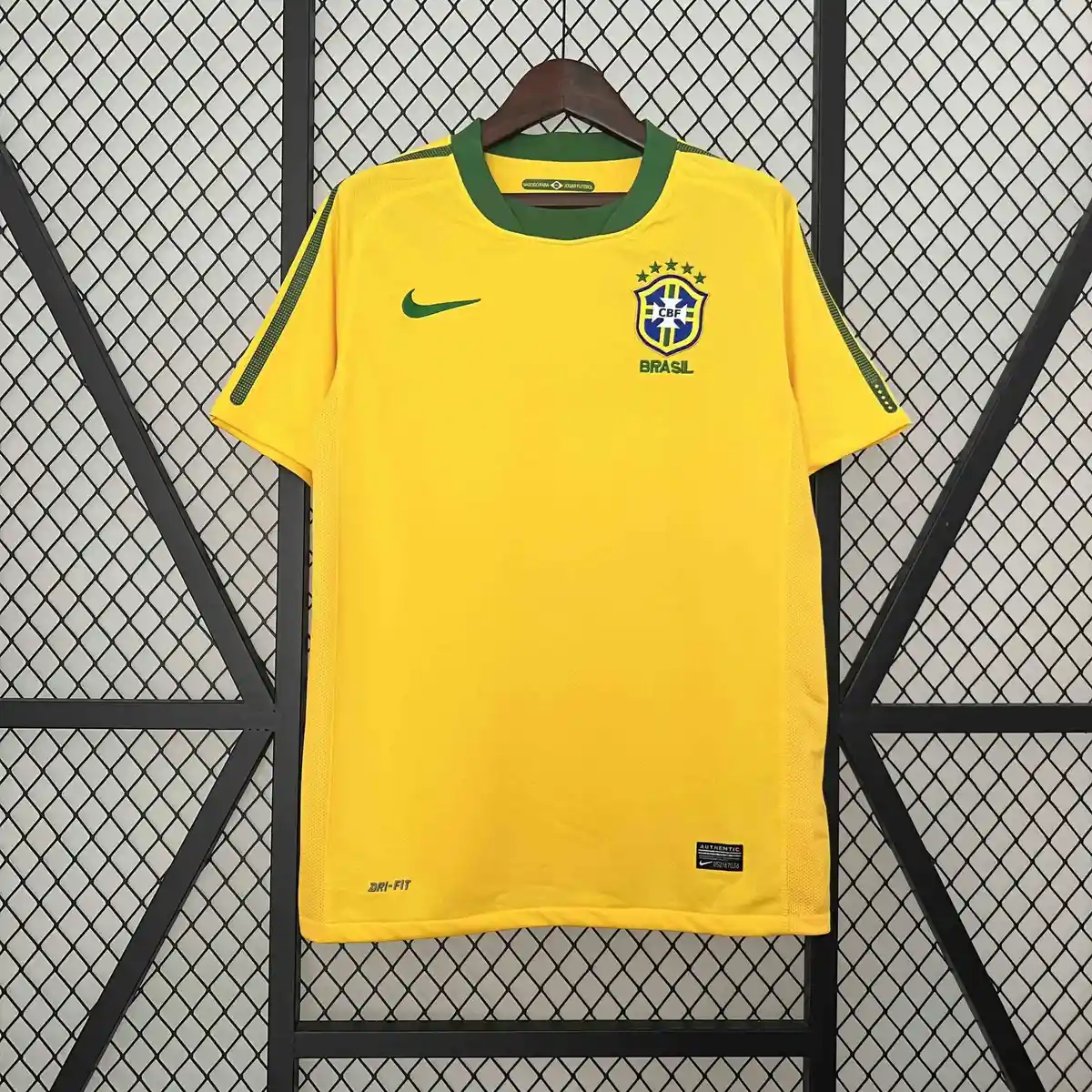 2010 retro brazil home football shirt 1