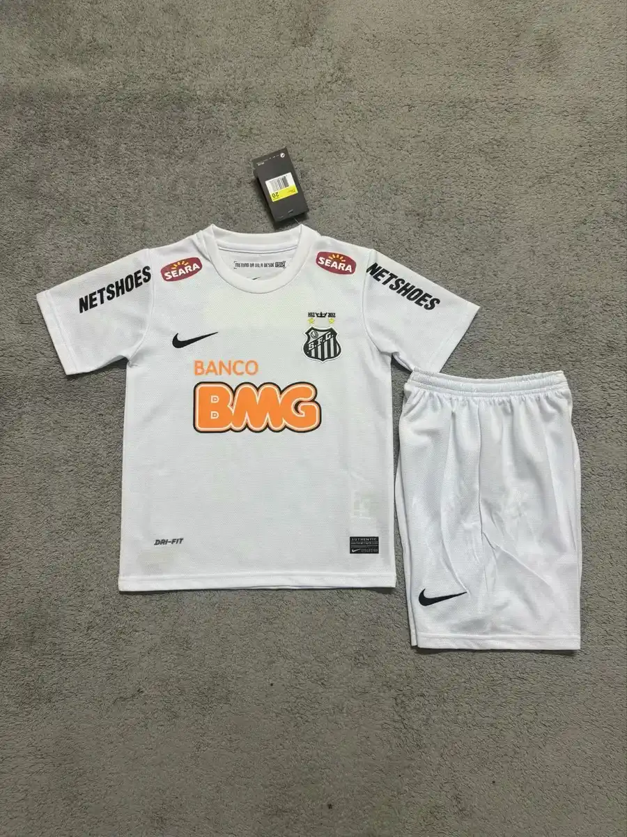 2012 2013 retro kids size santos home football shirt 1