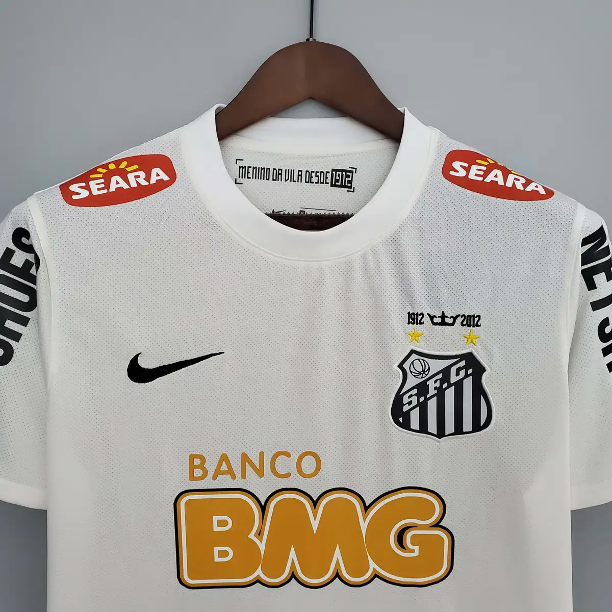2012 retro santos home soccer jersey 3