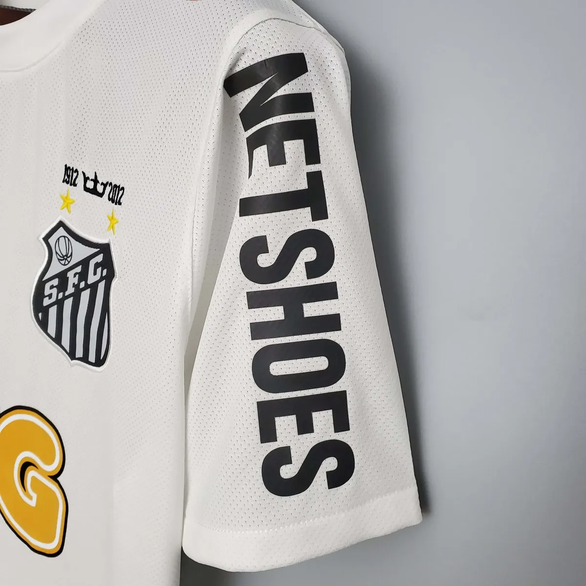 2012 retro santos home soccer jersey 5