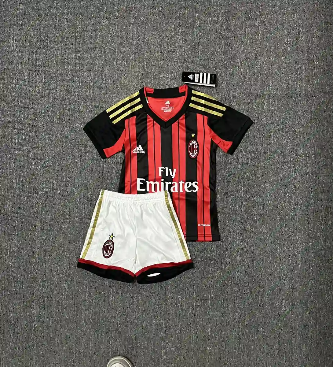 2013 2014 retro kids ac milan home football shirt 1