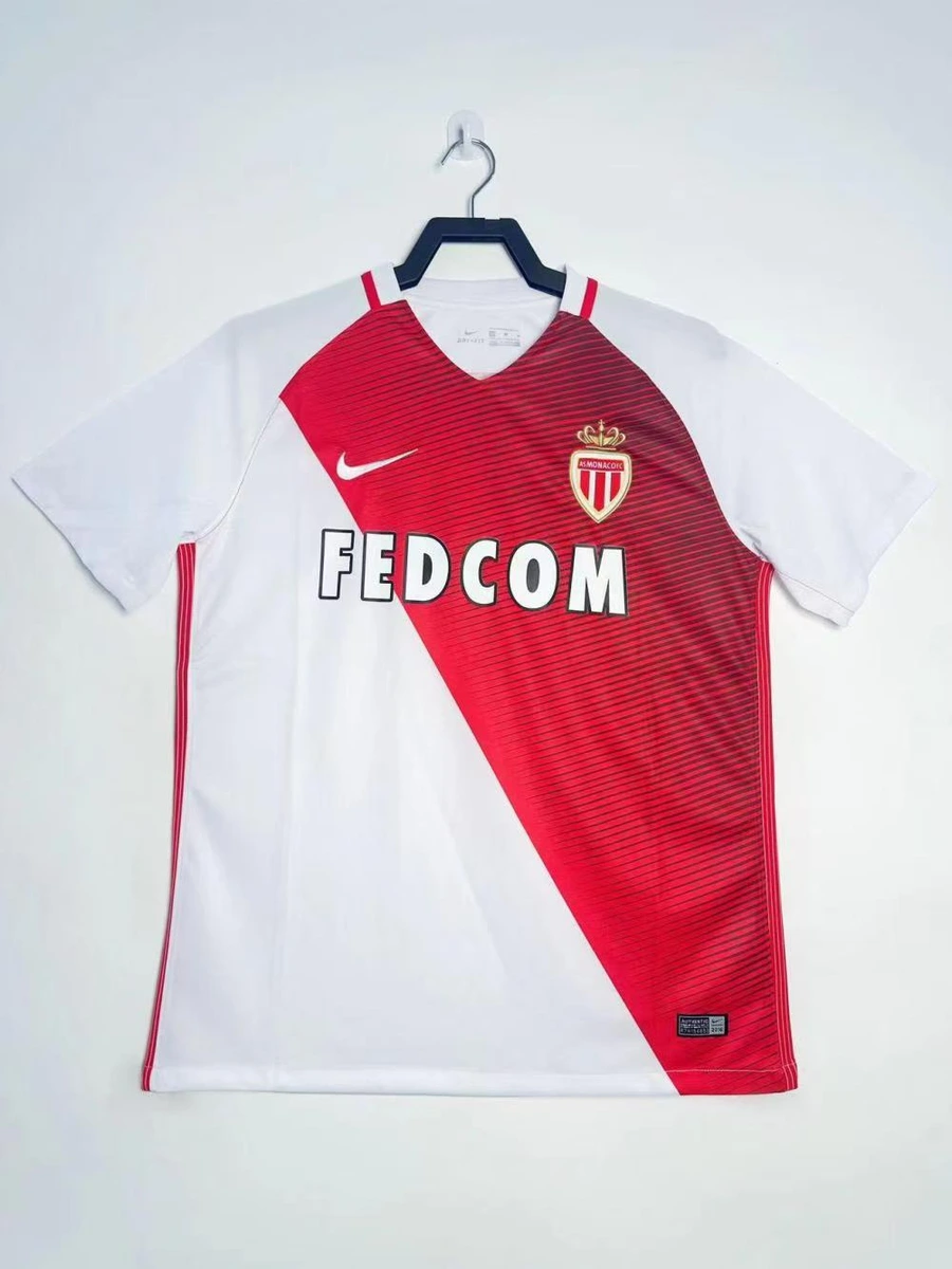 2016 2017 as monaco home league football shirt version red and white 1