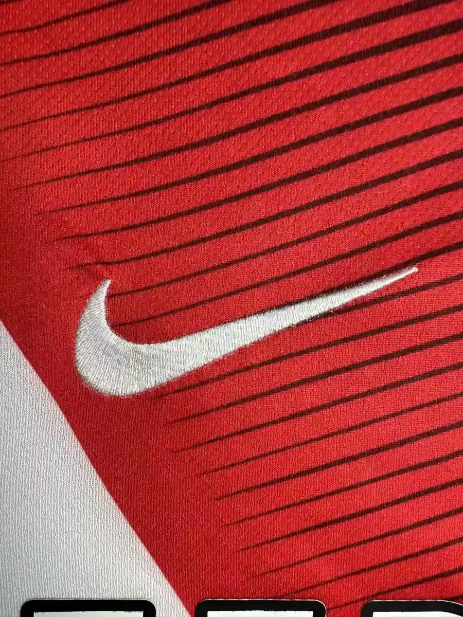 2016 2017 as monaco home league football shirt version red and white 3