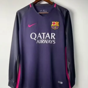 2016 2017 retro long sleeve barcelona away football shirt 1