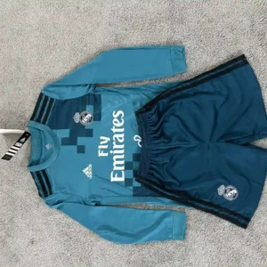 2017 2018 kids size retro long sleeve real madrid second away football shirt 1