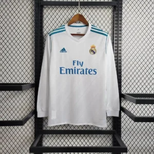 2017 2018 retro long sleeve real madrid home football shirt 1