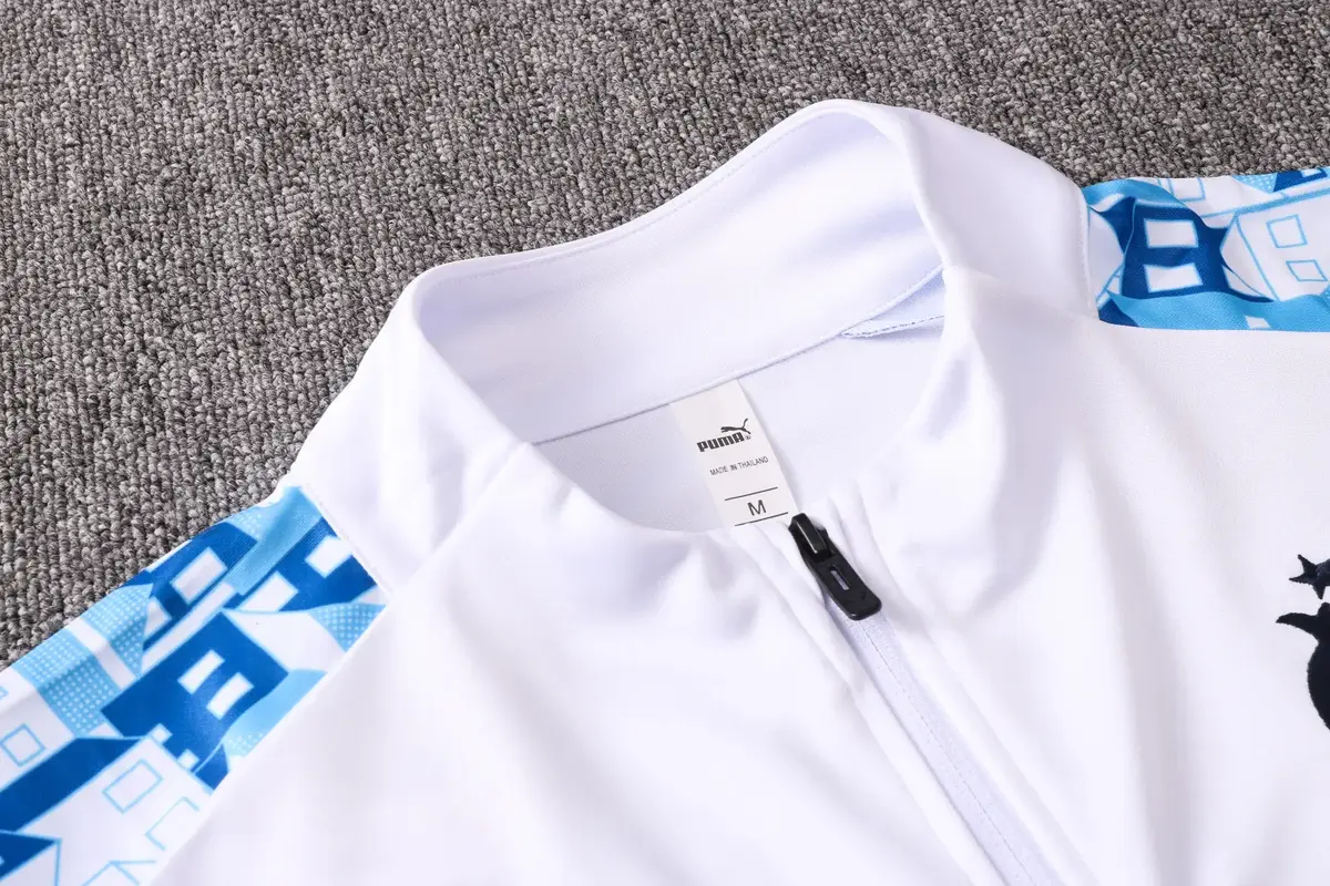 2021 marseille long zip jacket training suit jersey set 4