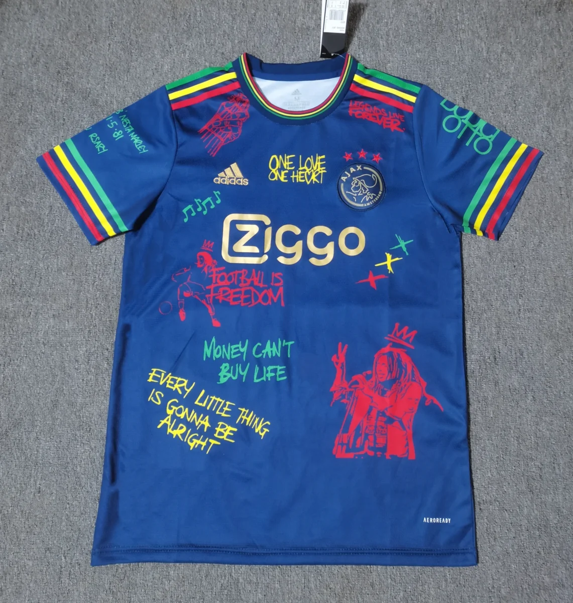2025 2026 ajax x bob marley football shirt 1