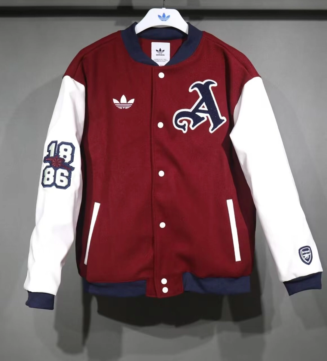 2025 2026 arsenal long zipped baseball style cotton jacket 1