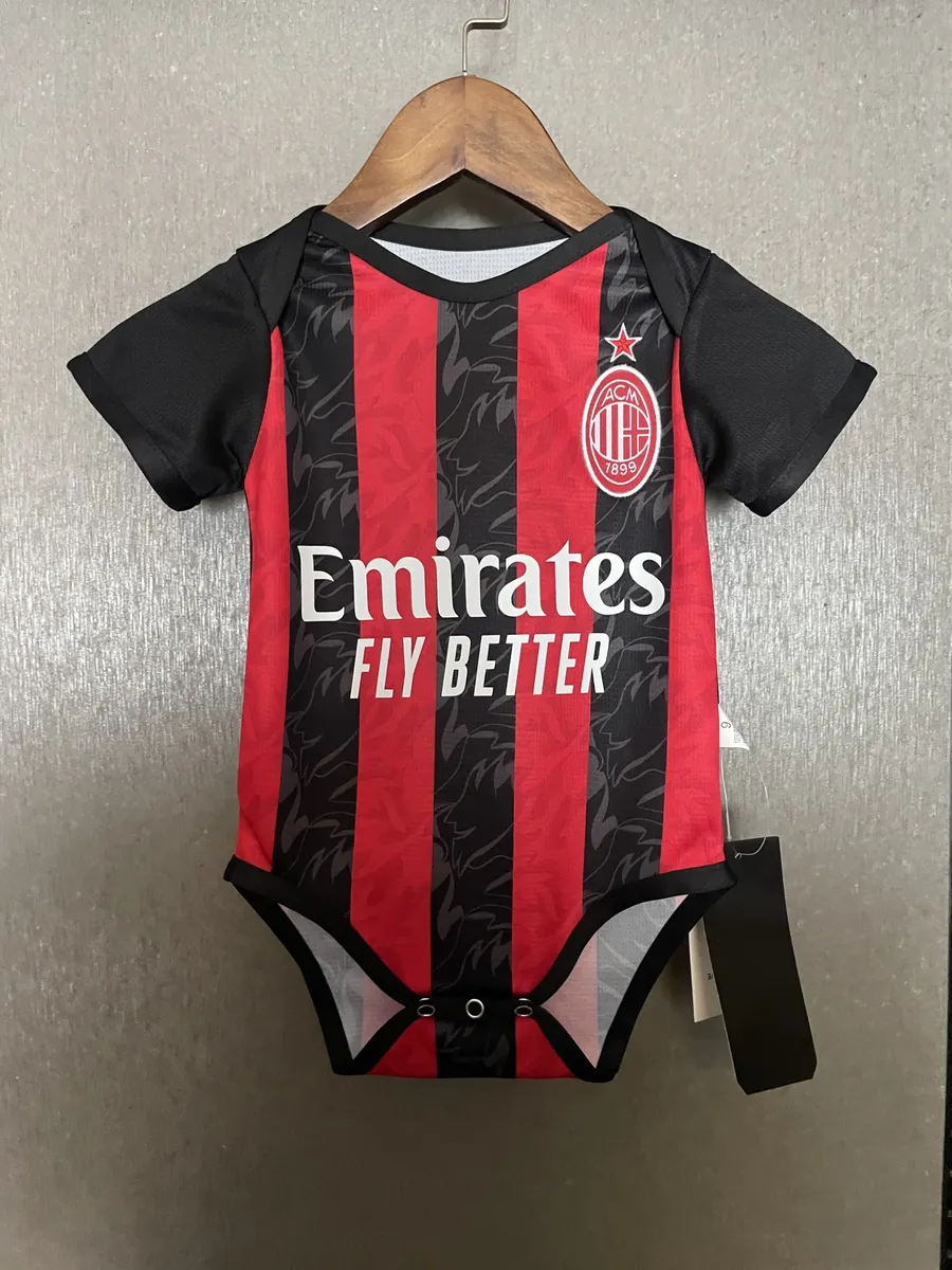 2025 2026 baby crawling clothes ac milan home football shirt 1