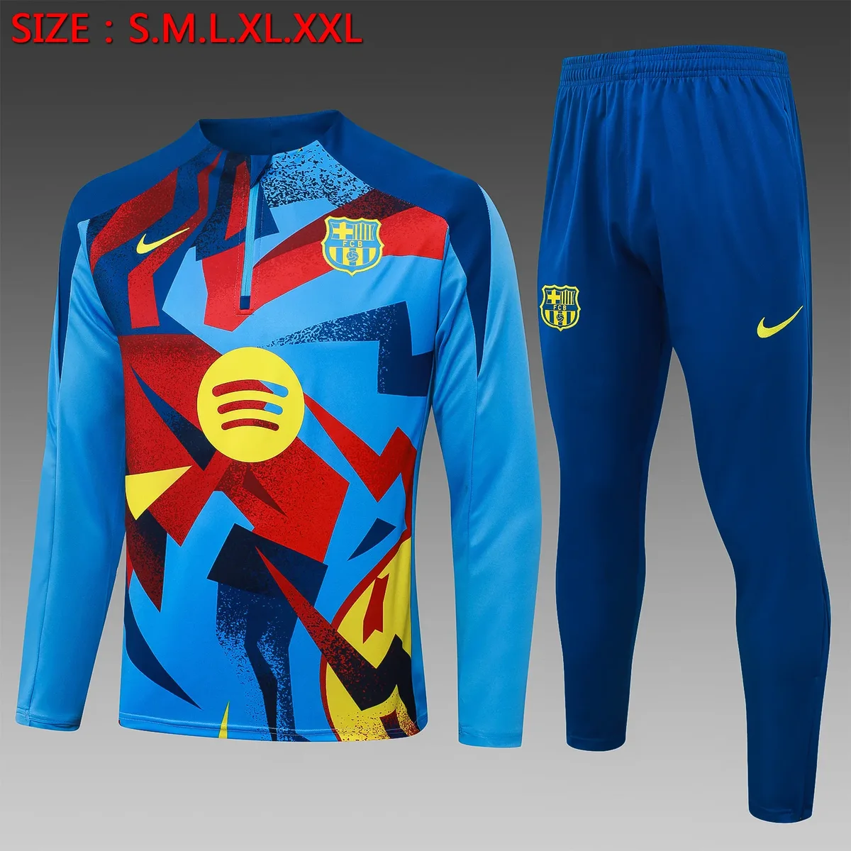 2025 2026 barcelona half pull training suit football shirt set 1