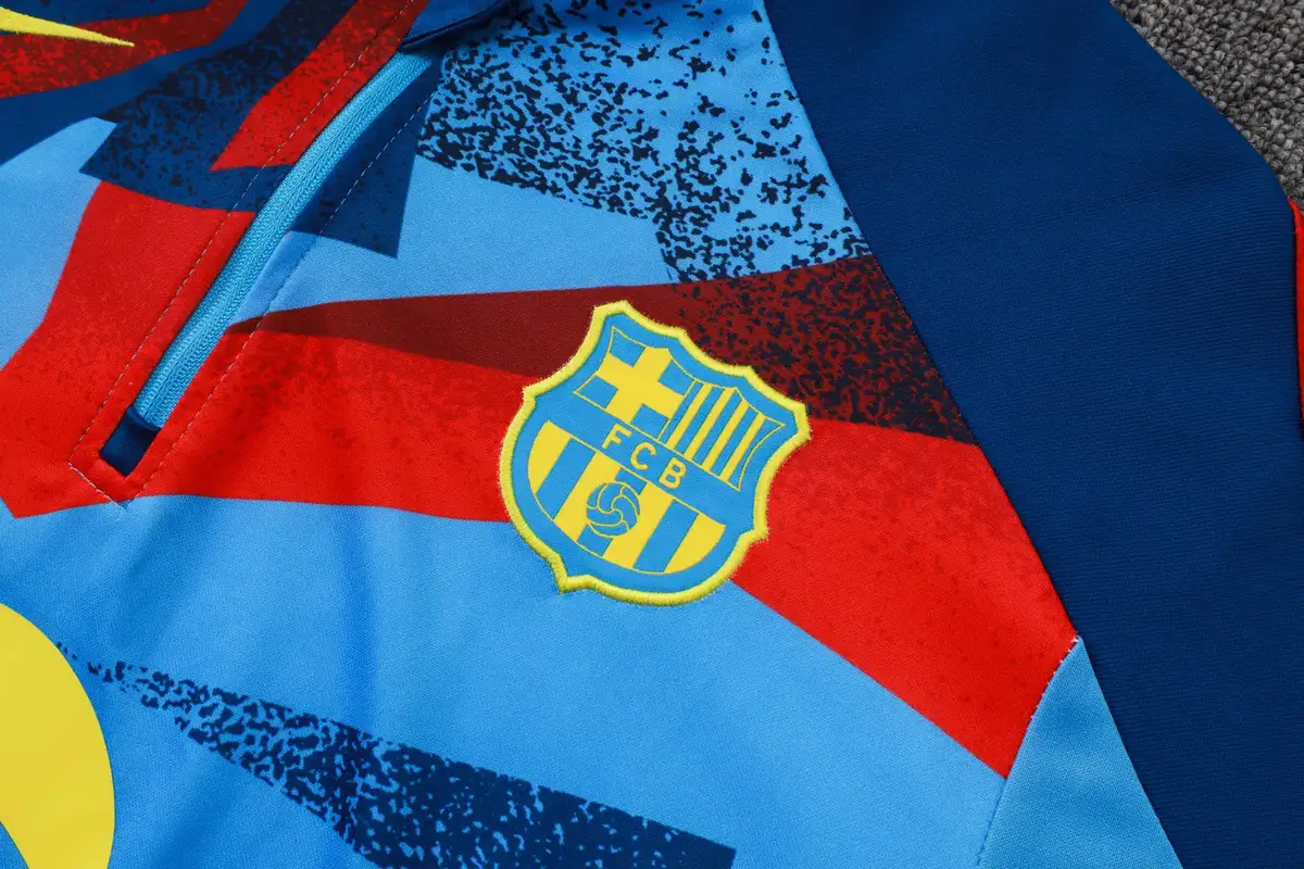 2025 2026 barcelona half pull training suit football shirt set 6