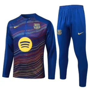 2025 2026 barcelona half zipper cailan twill inkjet training suit set 1