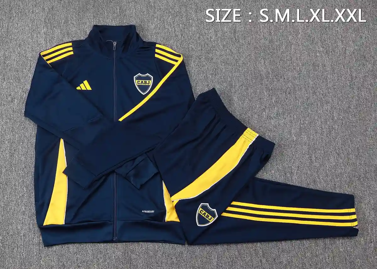 2025 2026 boca juniors long zipped jacket training suit jersey 3