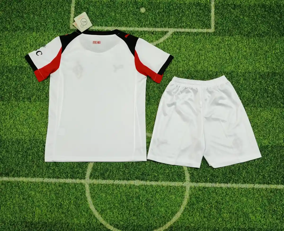 2025 2026 kids ac milan away soccer jersey 2