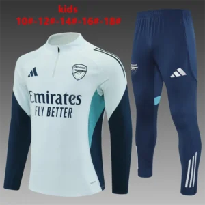 2025 2026 kids kit arsenal light gray training suit football shirt 1