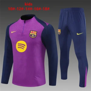 2025 2026 kids kit barcelona purple training suit football shirt 1