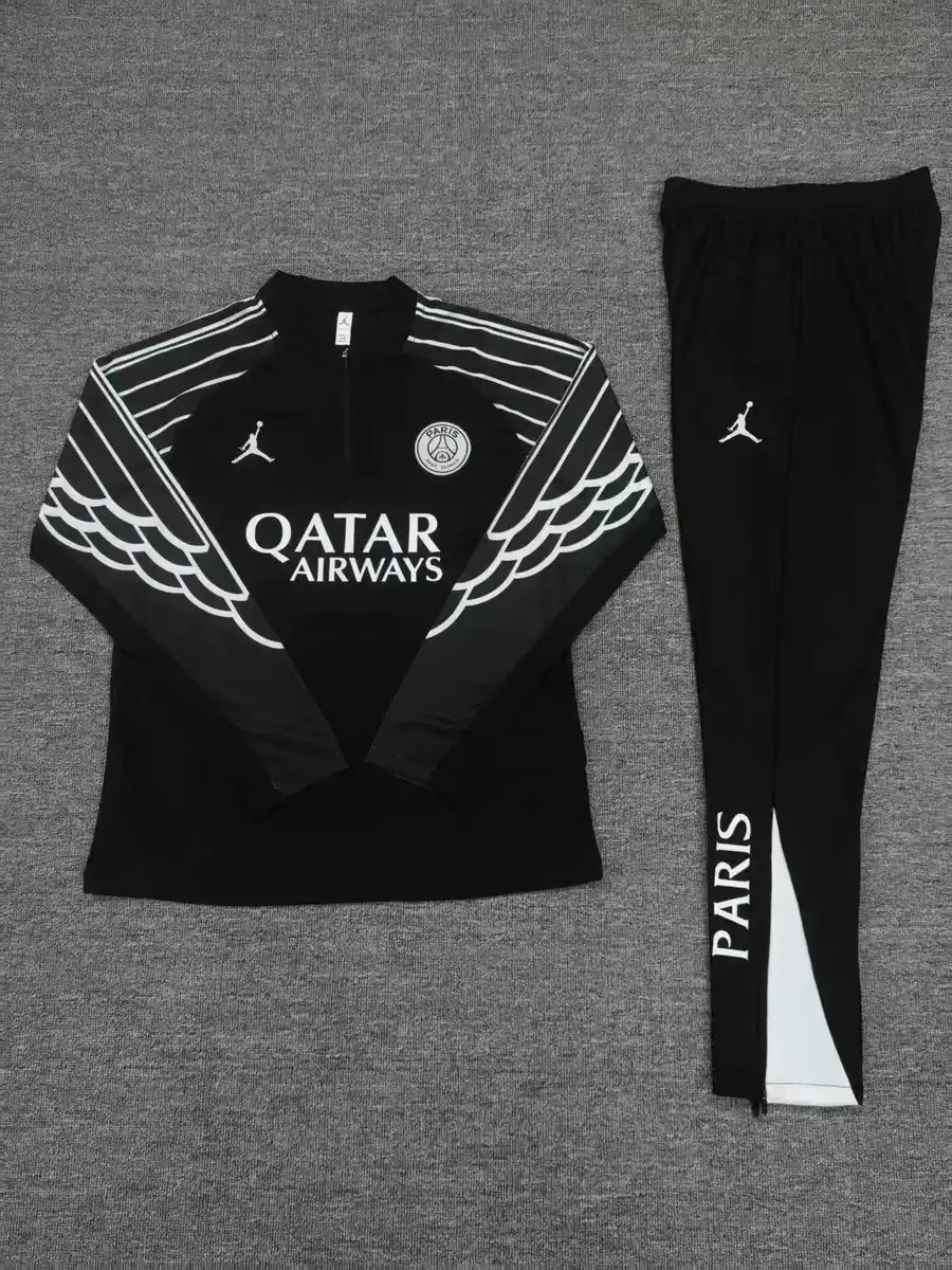 2025 2026 kids kit paris saint germain black training suit football shirt 2