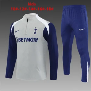 2025 2026 kids kit tottenham hotspur grey training suit football shirt 1
