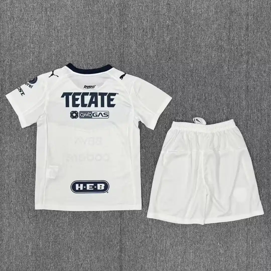 2025 2026 kids size rayados monterrey away football shirt 2