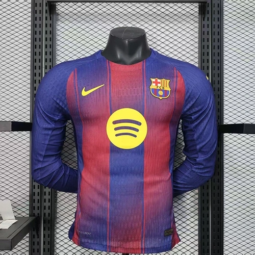 2025 2026 long sleeve player barcelona home football shirt 1
