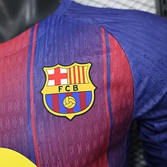 2025 2026 long sleeve player barcelona home football shirt 4