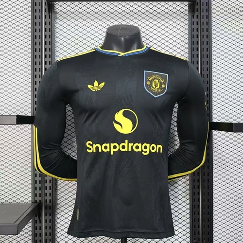 2025 2026 long sleeve player manchester united second away football shirt 1
