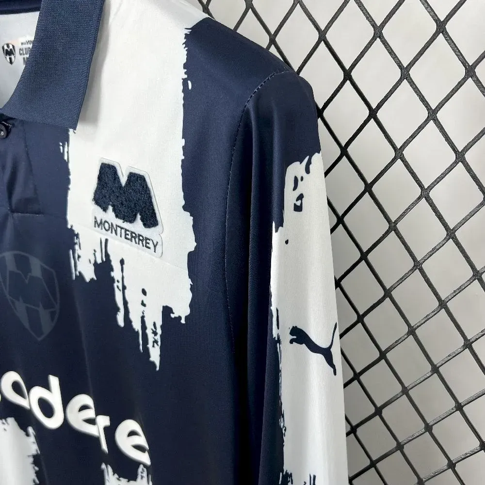 2025 2026 long sleeve rayados monterrey home football shirt 6