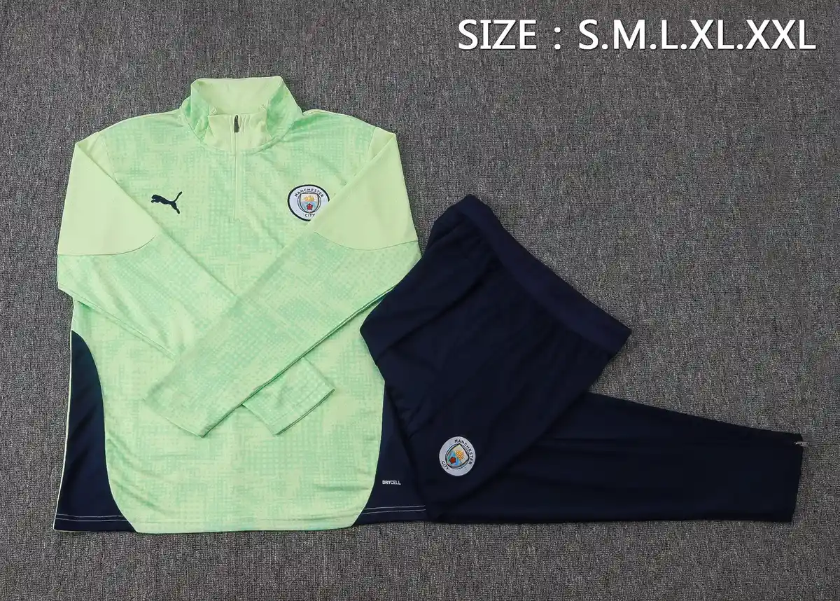 2025 2026 manchester city half pull training suit football shirt set 3