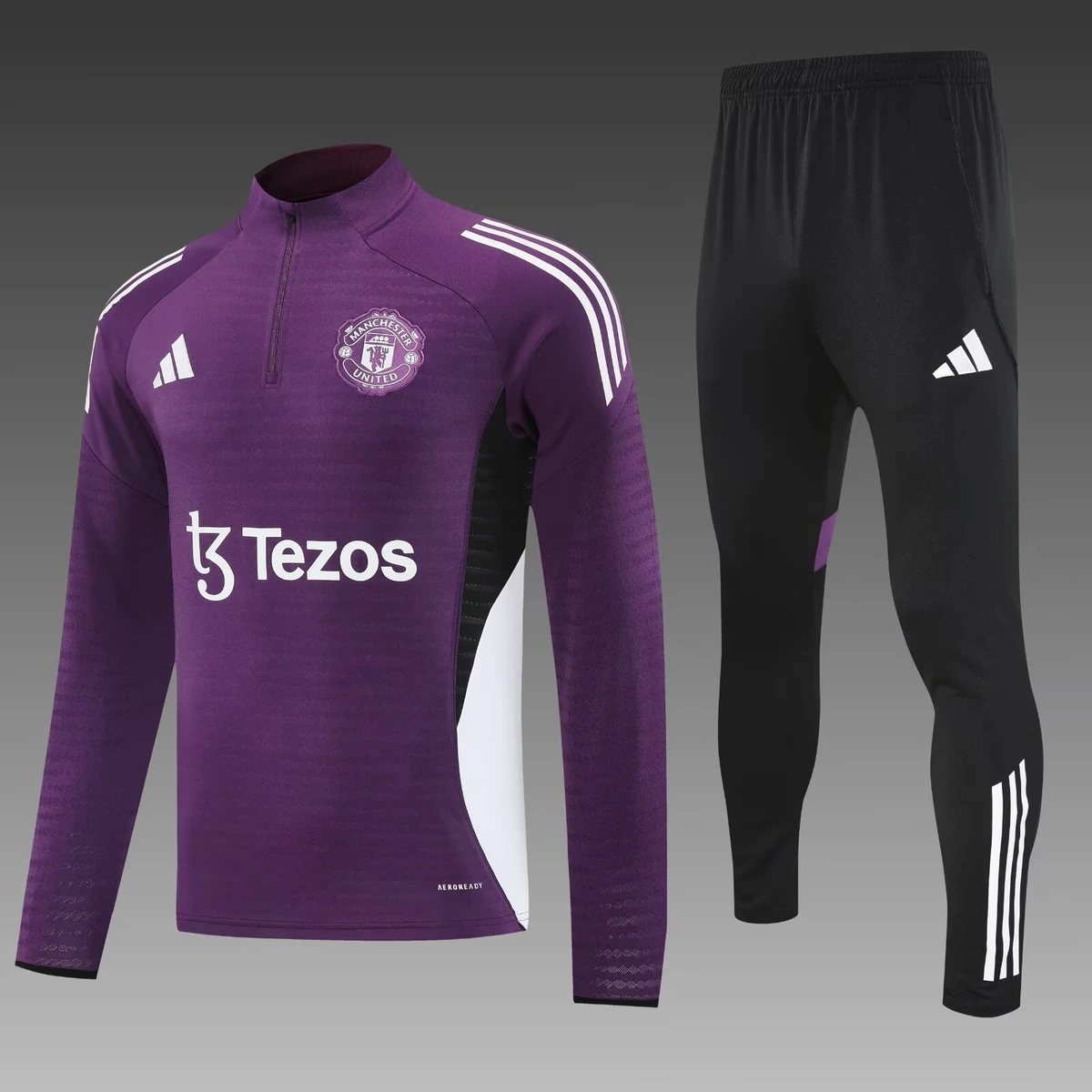 2025 2026 manchester united half pull training suit football shirt set 1