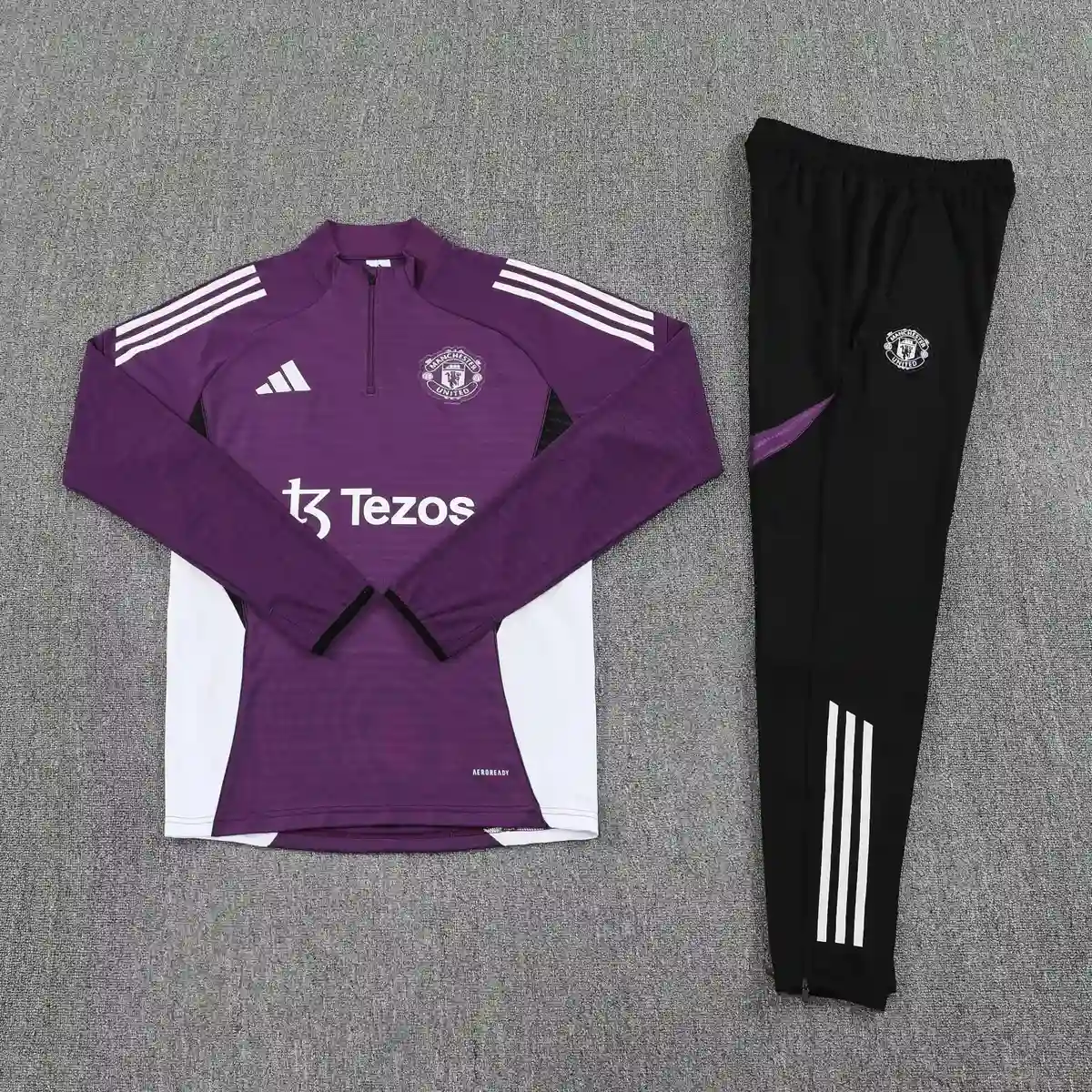 2025 2026 manchester united half pull training suit football shirt set 3