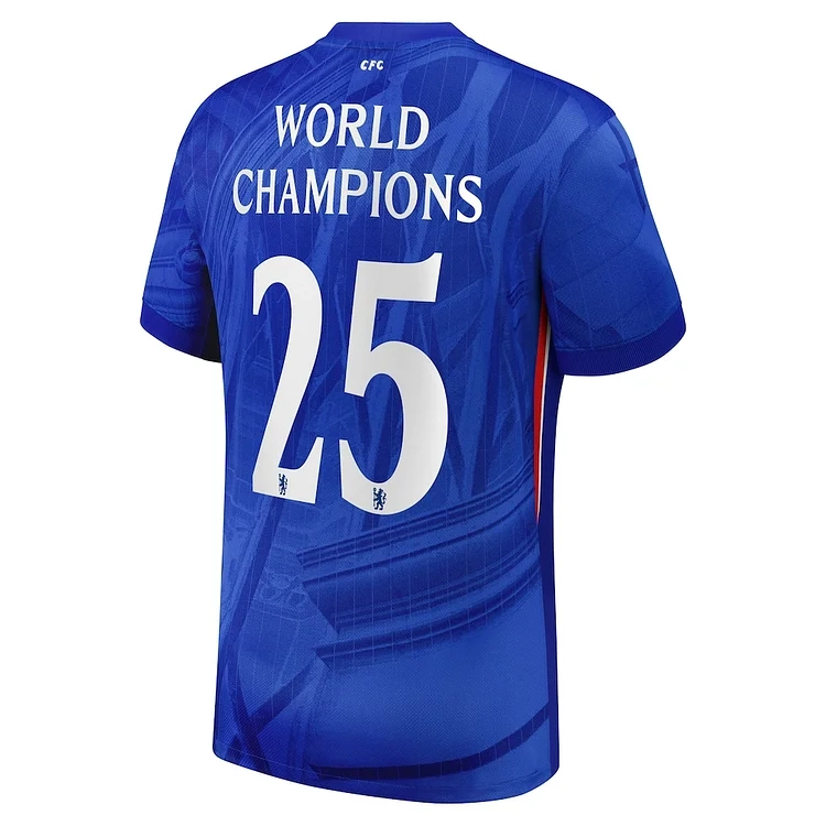 2025 2026 player chelsea cup home shirt with 25 world champions badges football jersey 3