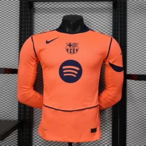 2025 2026 player long sleeve barcelona second away football shirt 1