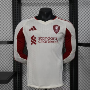 2025 2026 player long sleeve liverpool away soccer jersey 1
