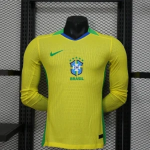 2025 2026 players long sleeve brazil home football shirt 1