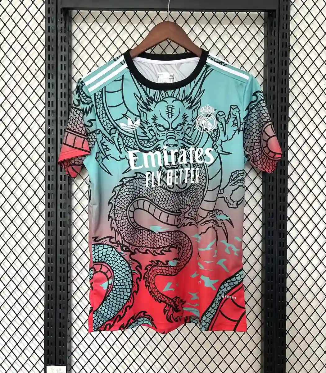 2025 2026 real madrid dragon edition green red soccer jersey 2