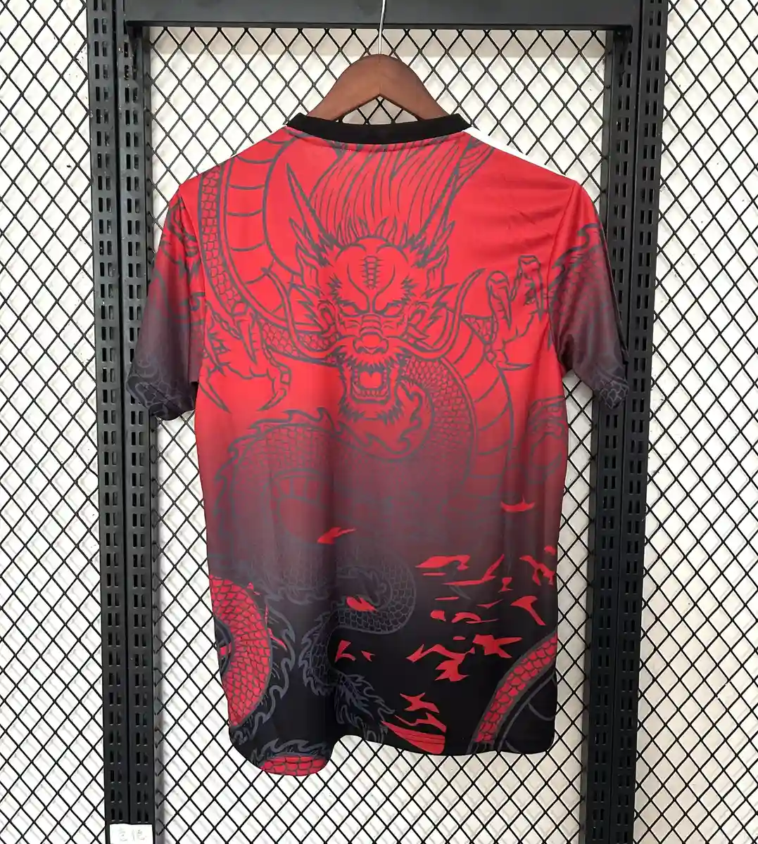 2025 2026 real madrid dragon edition red soccer jersey 3