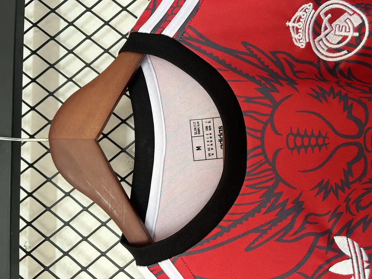 2025 2026 real madrid dragon edition red soccer jersey 4