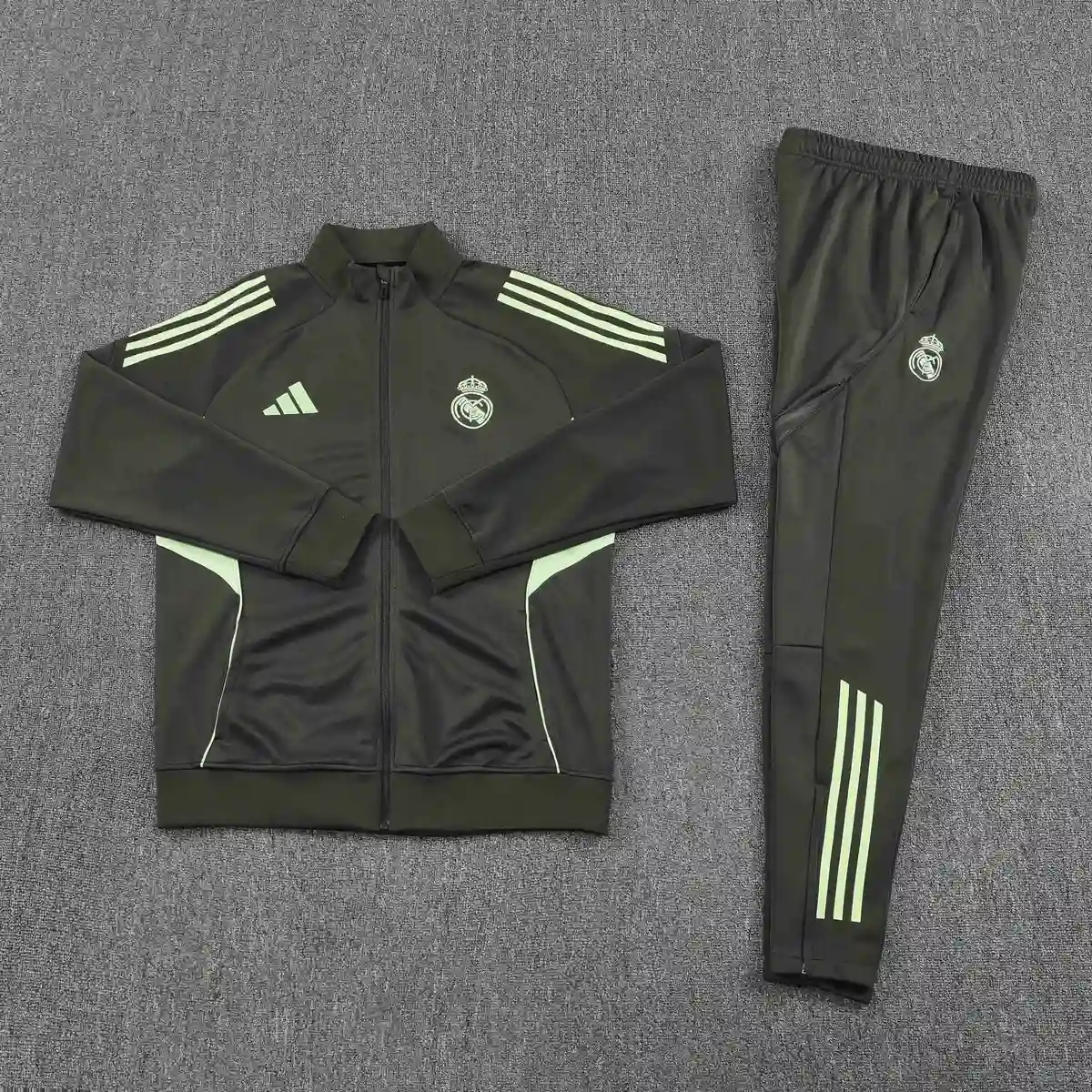 2025 2026 real madrid long zip jacket training suit jersey set 3